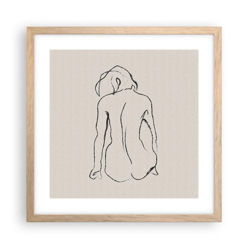 Poster in cornice rovere chiaro - Nudo di ragazza - 40x40 cm