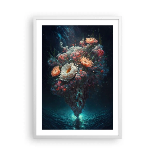 Poster in cornice bianca - Uno strano giardino - 50x70 cm