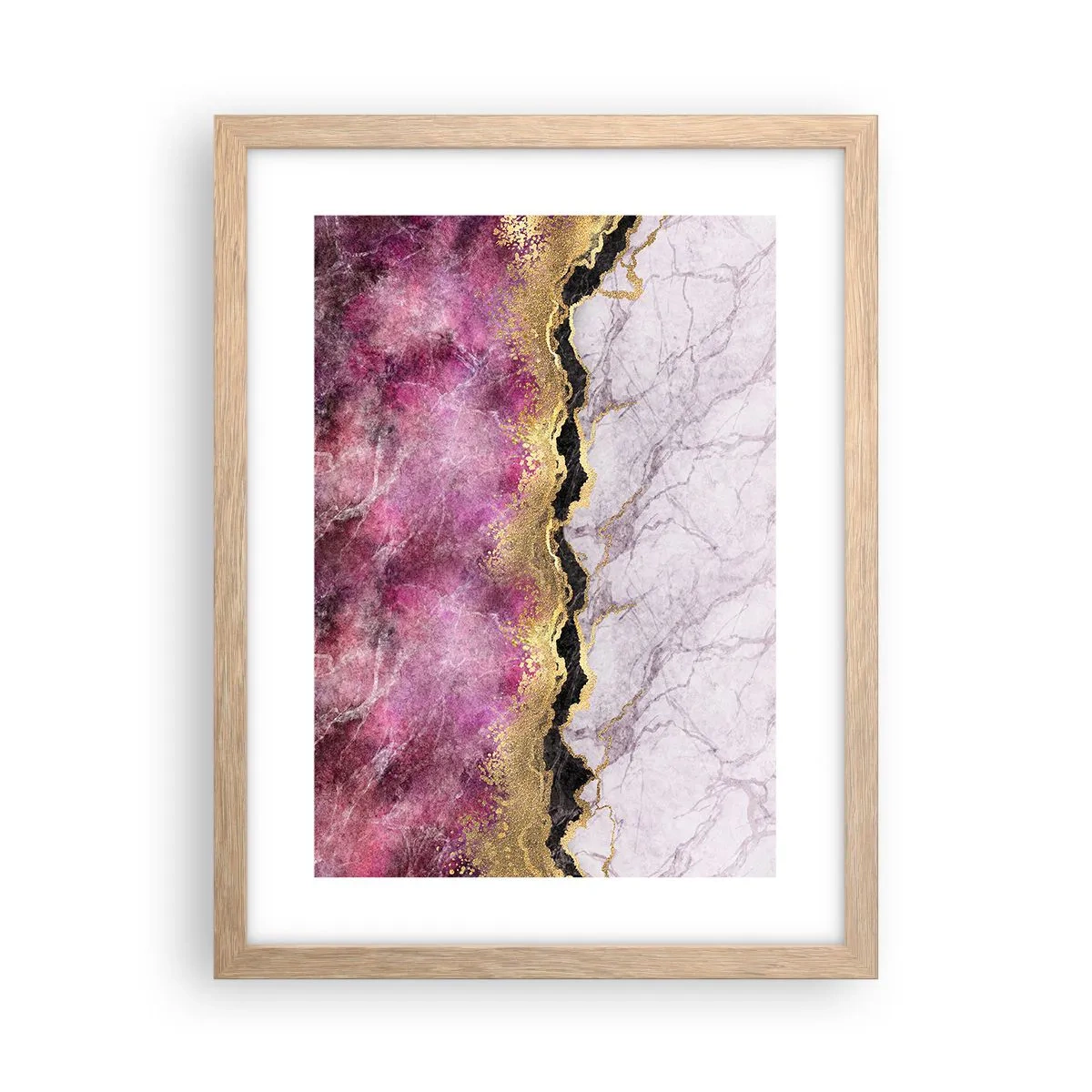 Poster in cornice rovere chiaro - Sul confine - 30x40 cm