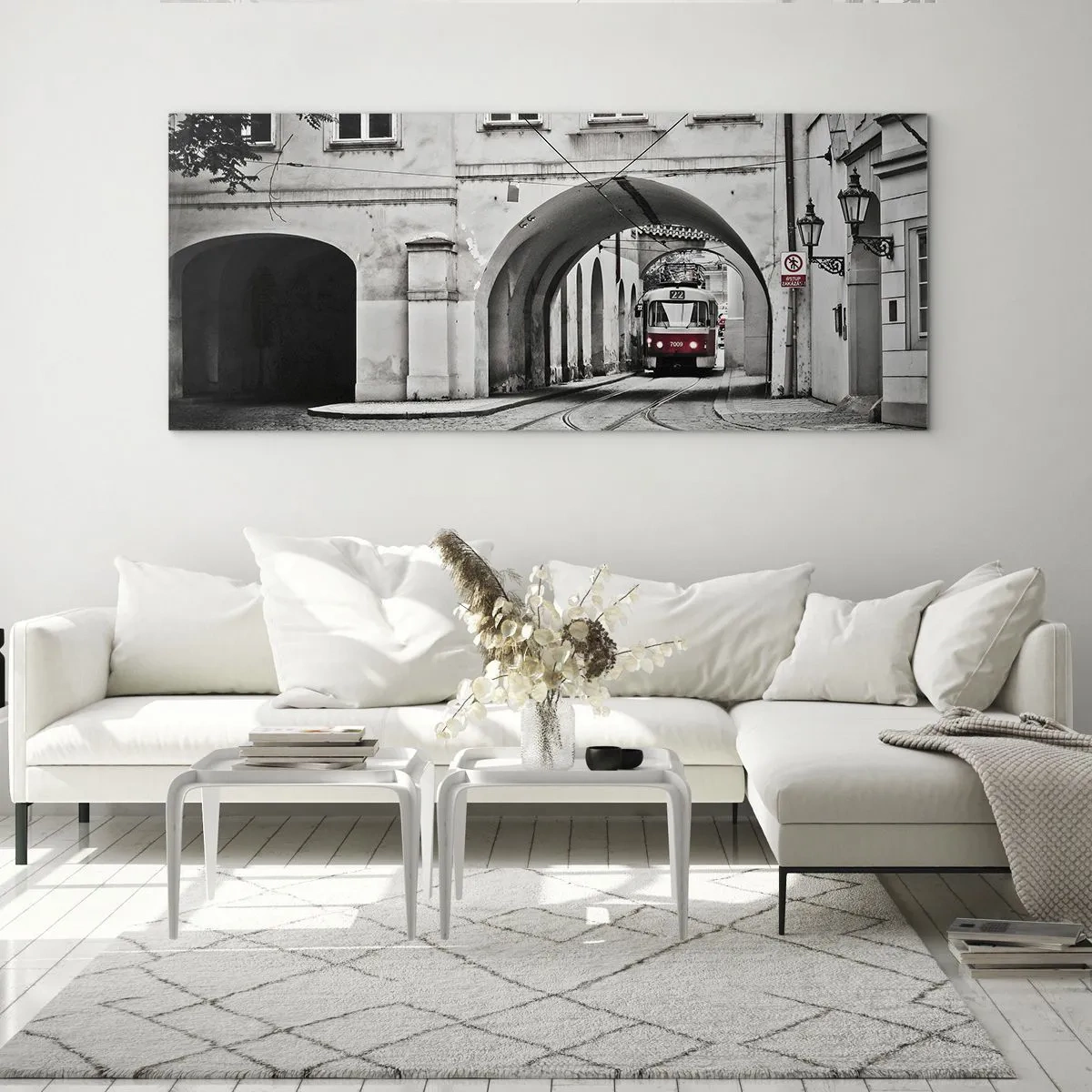 Quadro su vetro - Attraverso il labirinto cittadino - 100x40 cm