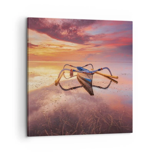 Quadro su tela - Stampe su Tela - La pace della sera tropicale - 60x60 cm
