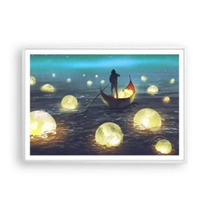 Poster in cornice bianca - Cose che neanche i filosofi hanno sognato - 100x70 cm