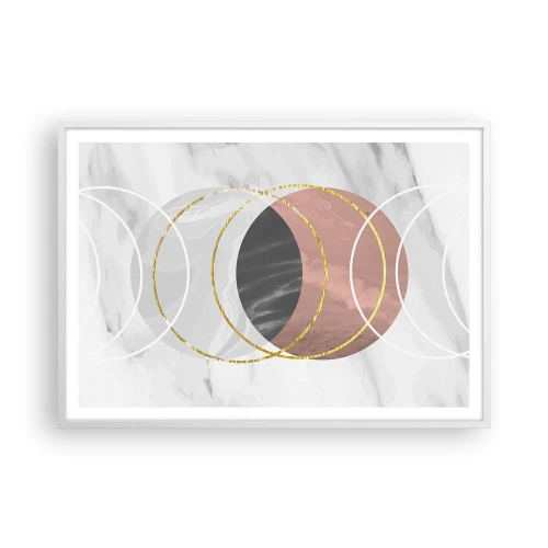 Poster in cornice bianca - La musica delle sfere - 100x70 cm