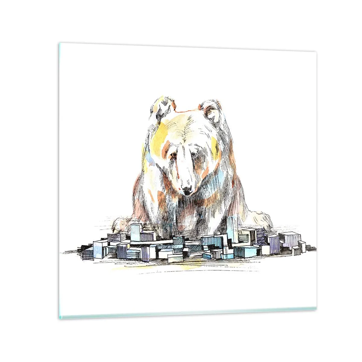 Quadro su vetro - Come si può vivere così? - 40x40 cm