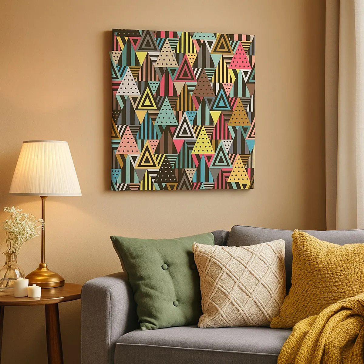 Quadro su tela - Stampe su Tela - Al ritmo di tre - 30x30 cm