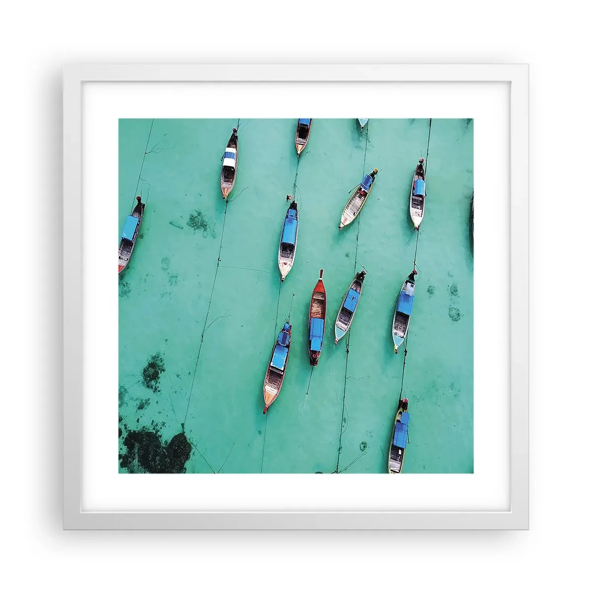 Poster in cornice bianca - In gioiosa attesa - 40x40 cm