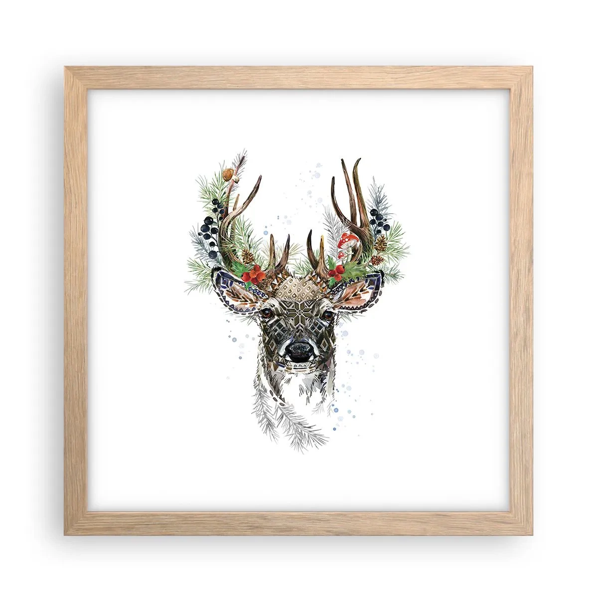 Poster in cornice rovere chiaro - Nell'abito della festa - 30x30 cm