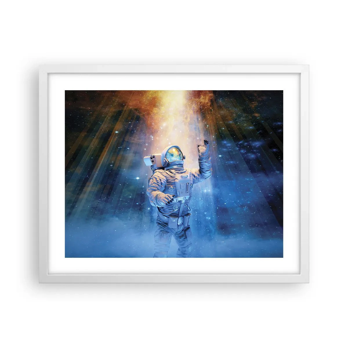 Poster in cornice bianca - Finalmente alla meta - 50x40 cm