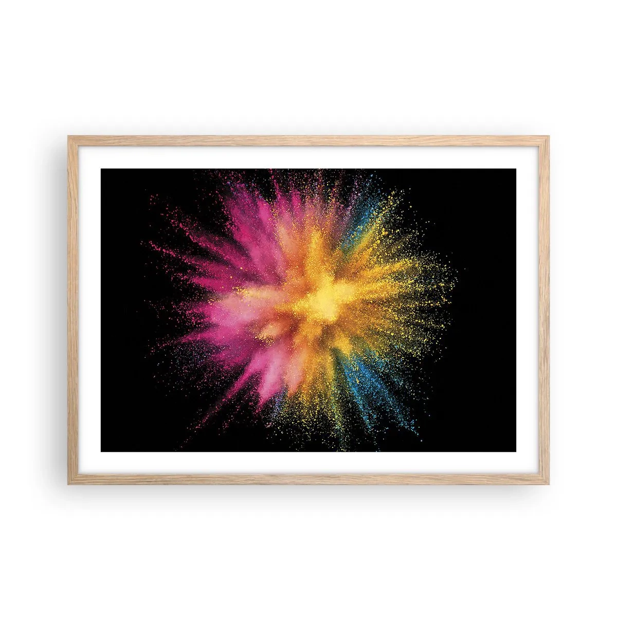 Poster in cornice rovere chiaro - La nascita dei colori - 70x50 cm