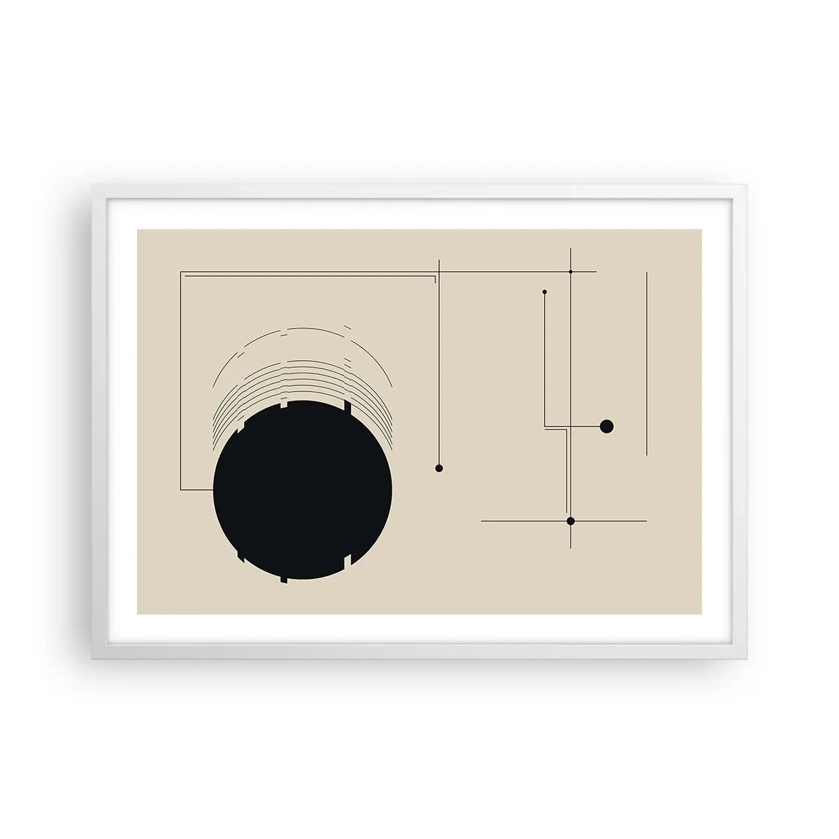 Poster in cornice bianca - Composizione elastica e dinamica - 70x50 cm