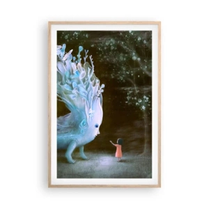 Poster in cornice rovere chiaro - Incontro fantastico - 61x91 cm