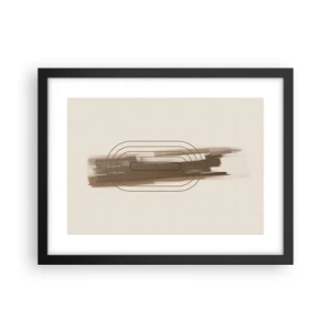 Poster in cornice nera - Un soffio di grigio - 40x30 cm