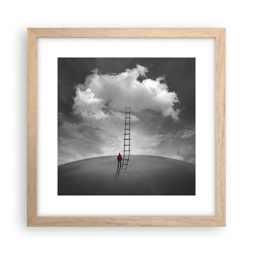 Poster in cornice rovere chiaro - Tutto è possibile - 30x30 cm