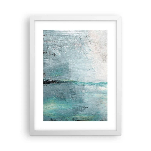 Poster in cornice bianca - Orizzonte nel blu - 30x40 cm