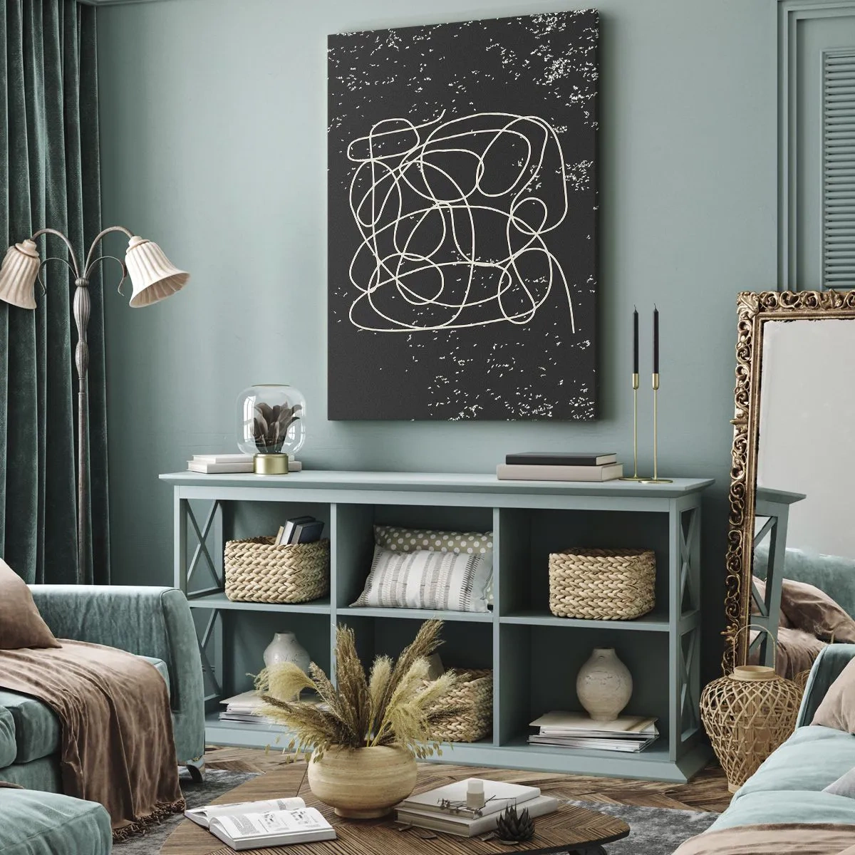 Quadro su tela - Stampe su Tela - Il caos dei pensieri - 55x100 cm