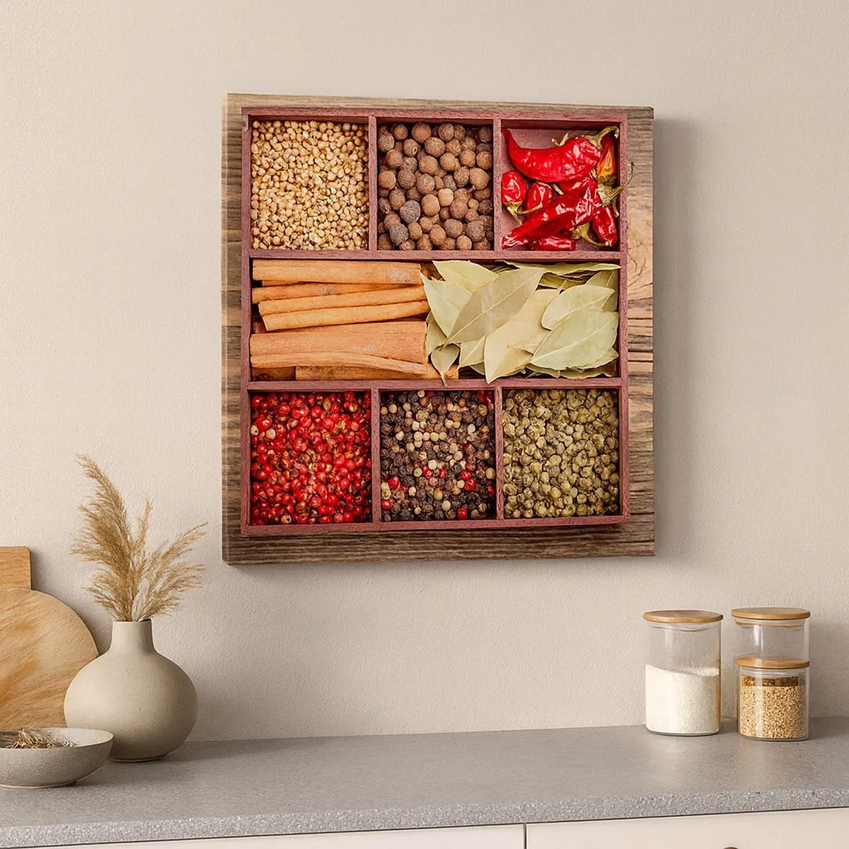 Quadro su tela - Stampe su Tela - Ordine delle forme, bouquet degli aromi - 30x30 cm