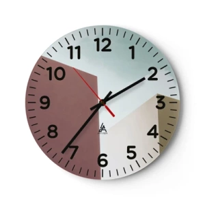 Orologio da parete - Orologio in Vetro - Geometria di un'estate assolata - 30x30 cm