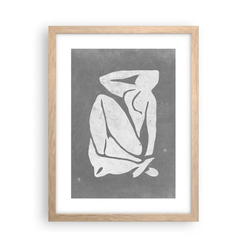 Poster in cornice rovere chiaro - Pensierosa - 30x40 cm