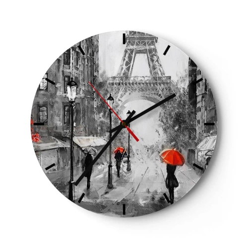 Orologio da parete - Orologio in Vetro - Tutte le strade portano da lei - 40x40 cm