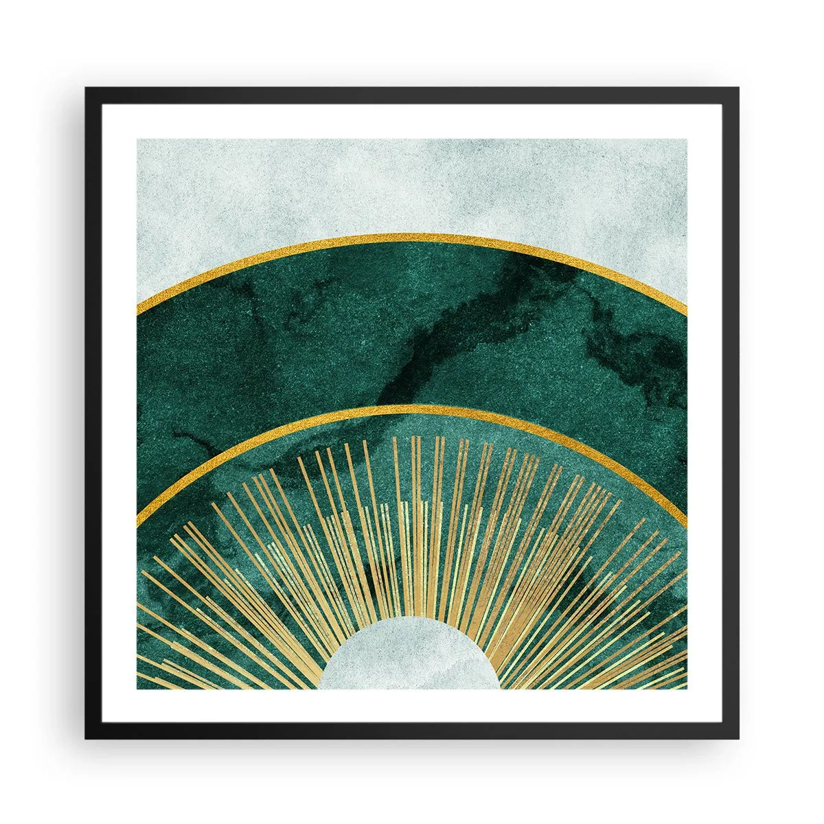 Poster in cornice nera - Un altro sistema solare - 60x60 cm
