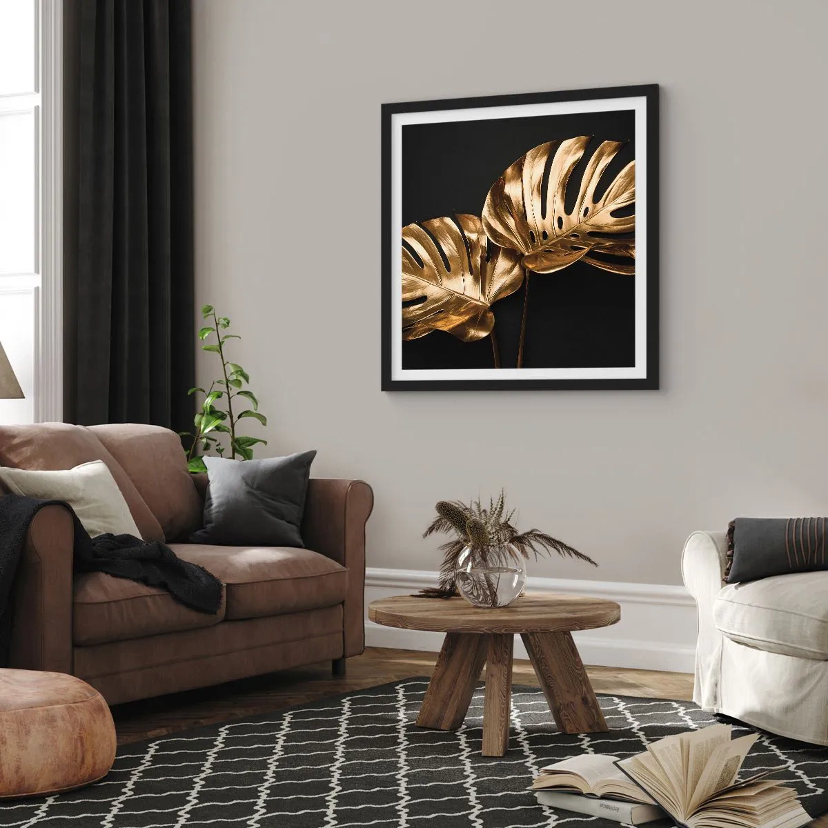 Poster in cornice nera - I tesori della natura - 50x50 cm