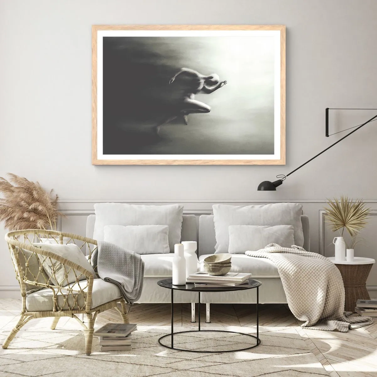 Poster in cornice rovere chiaro - Inarrestabile - 100x70 cm