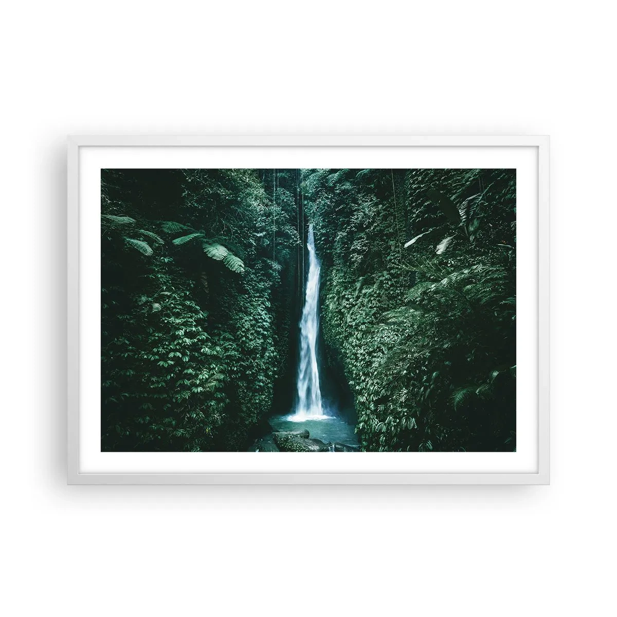 Poster in cornice bianca - Terme tropicali - 70x50 cm