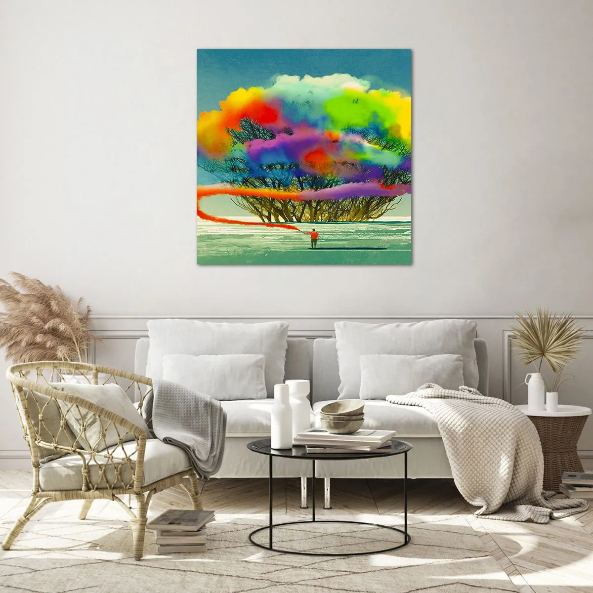 Quadro su vetro - Ravvivando questo mondo - 40x40 cm