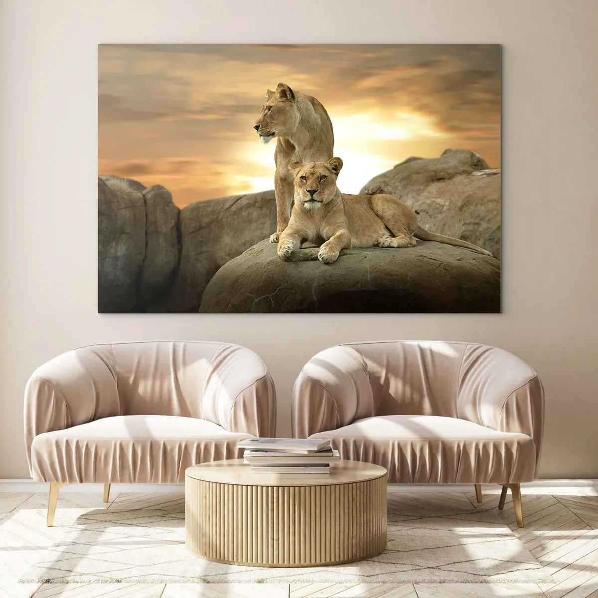 Quadro su vetro - Maestà Reale - 120x80cm - Maestà reale - Decorazione murale moderna per soggiorno e camera da letto ARTTOR