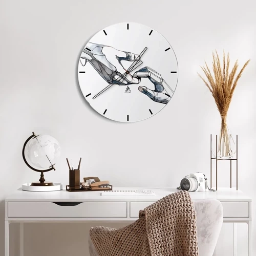 Orologio da parete - Orologio in Vetro - Buon gesto - 40x40 cm