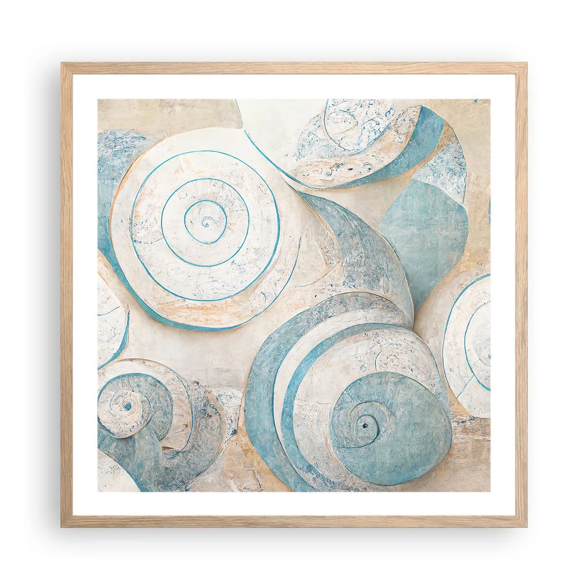 Poster in cornice rovere chiaro - Cosa nasconde la chiocciola? - 60x60 cm