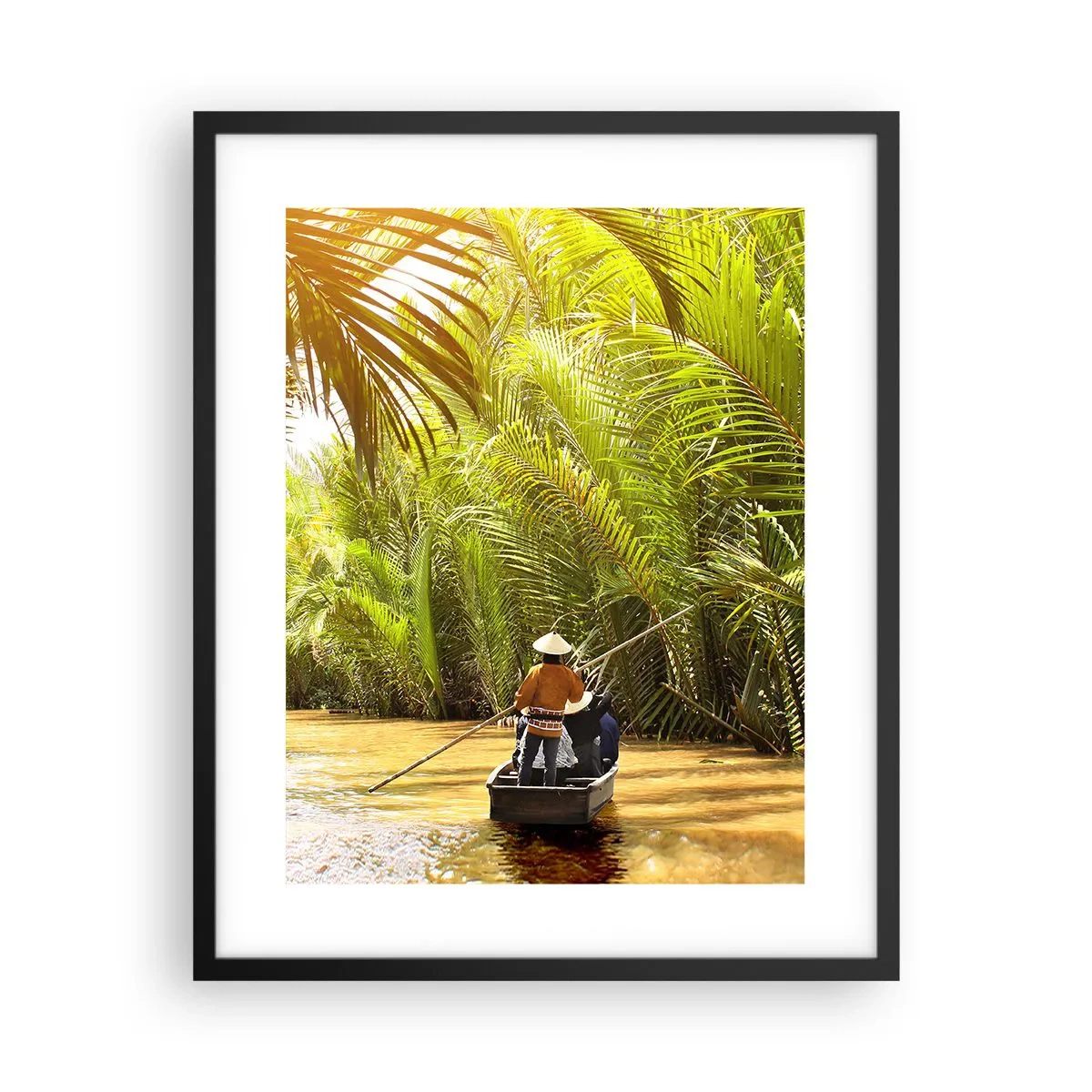 Poster in cornice nera - Tunnel di palme - 40x50 cm