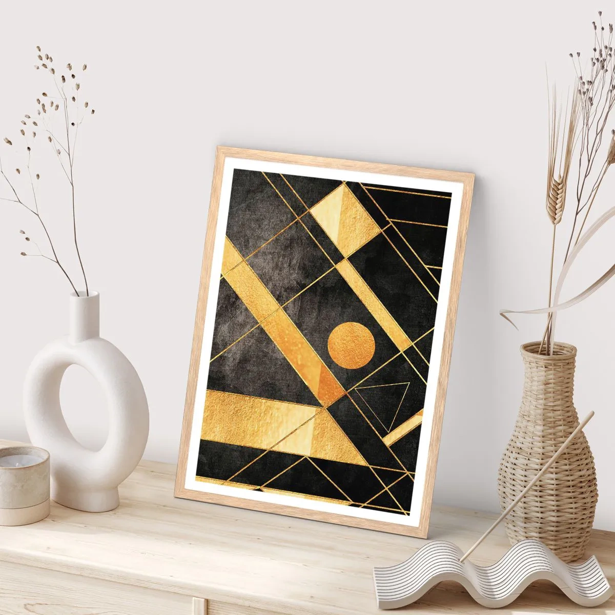 Poster in cornice rovere chiaro - Sole del deserto - 50x70 cm