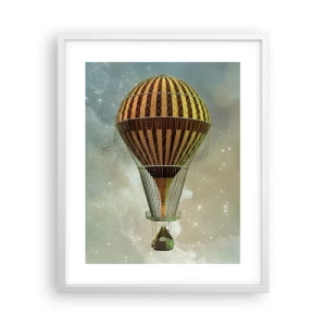 Poster in cornice bianca - I voli dei pionieri - 40x50 cm