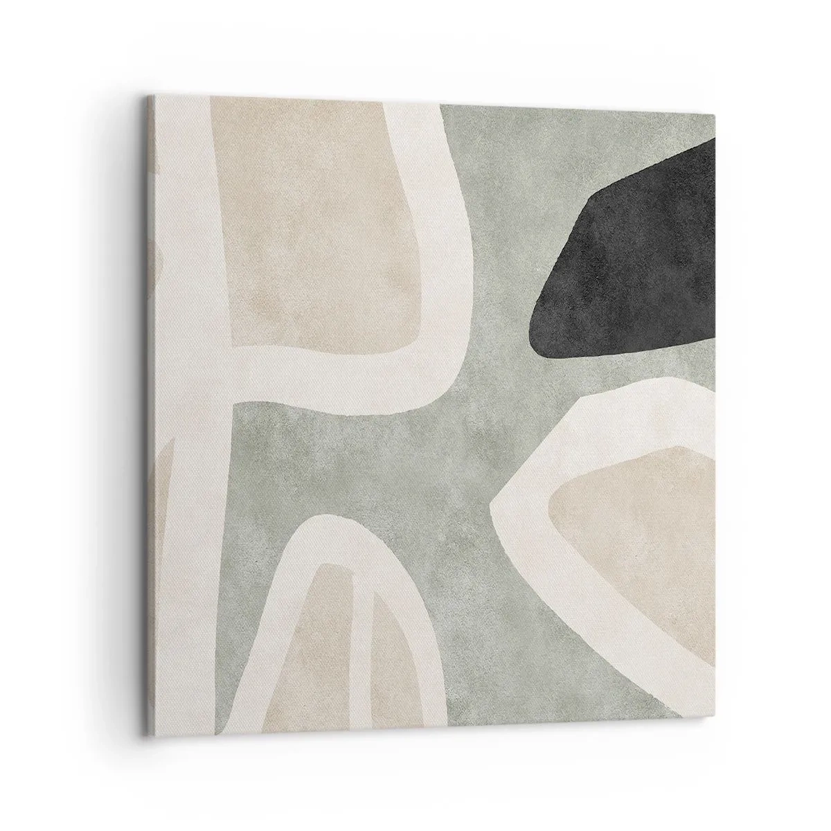 Quadro su tela - Stampe su Tela - Composizione con motivi in nero - 60x60 cm