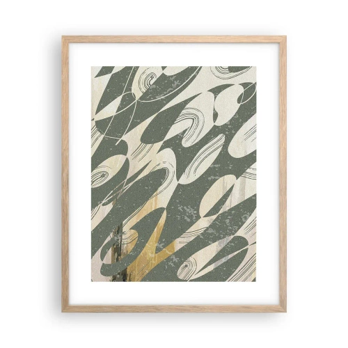 Poster in cornice rovere chiaro - Astrazione ritmica - 40x50 cm