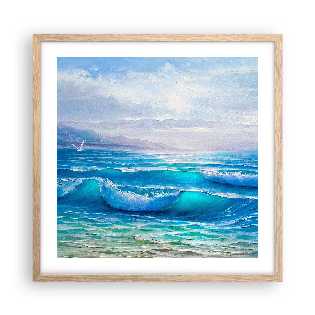 Poster in cornice rovere chiaro - Porta sollievo - 50x50 cm