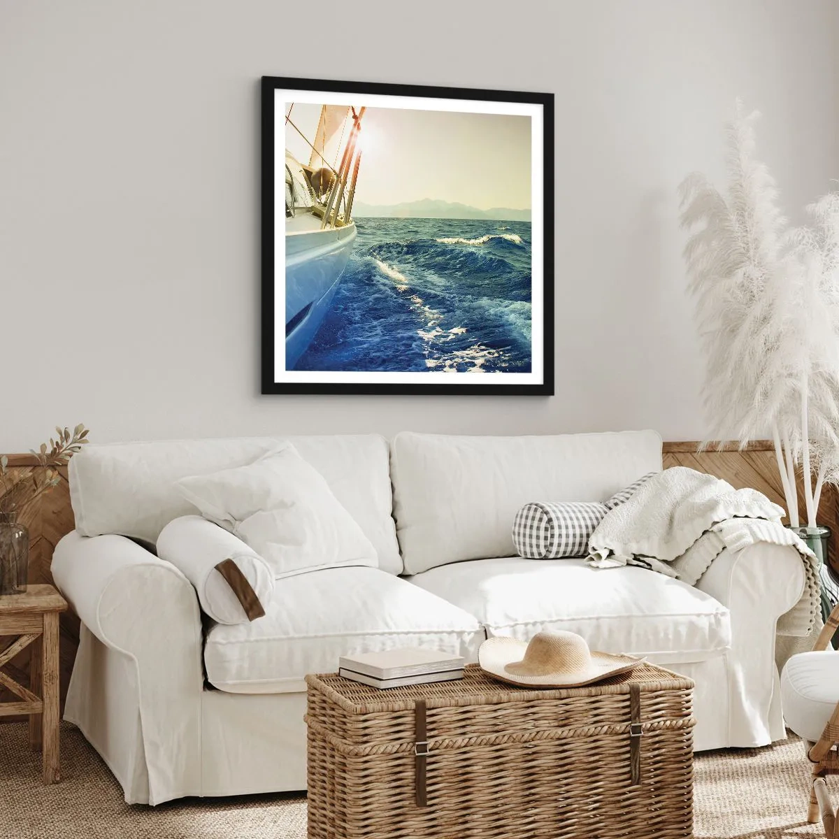 Poster in cornice nera - Verso l'avventura - 30x30 cm