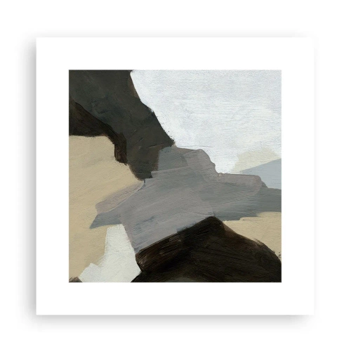 Poster - Astrazione: il crocevia del grigio - 30x30 cm