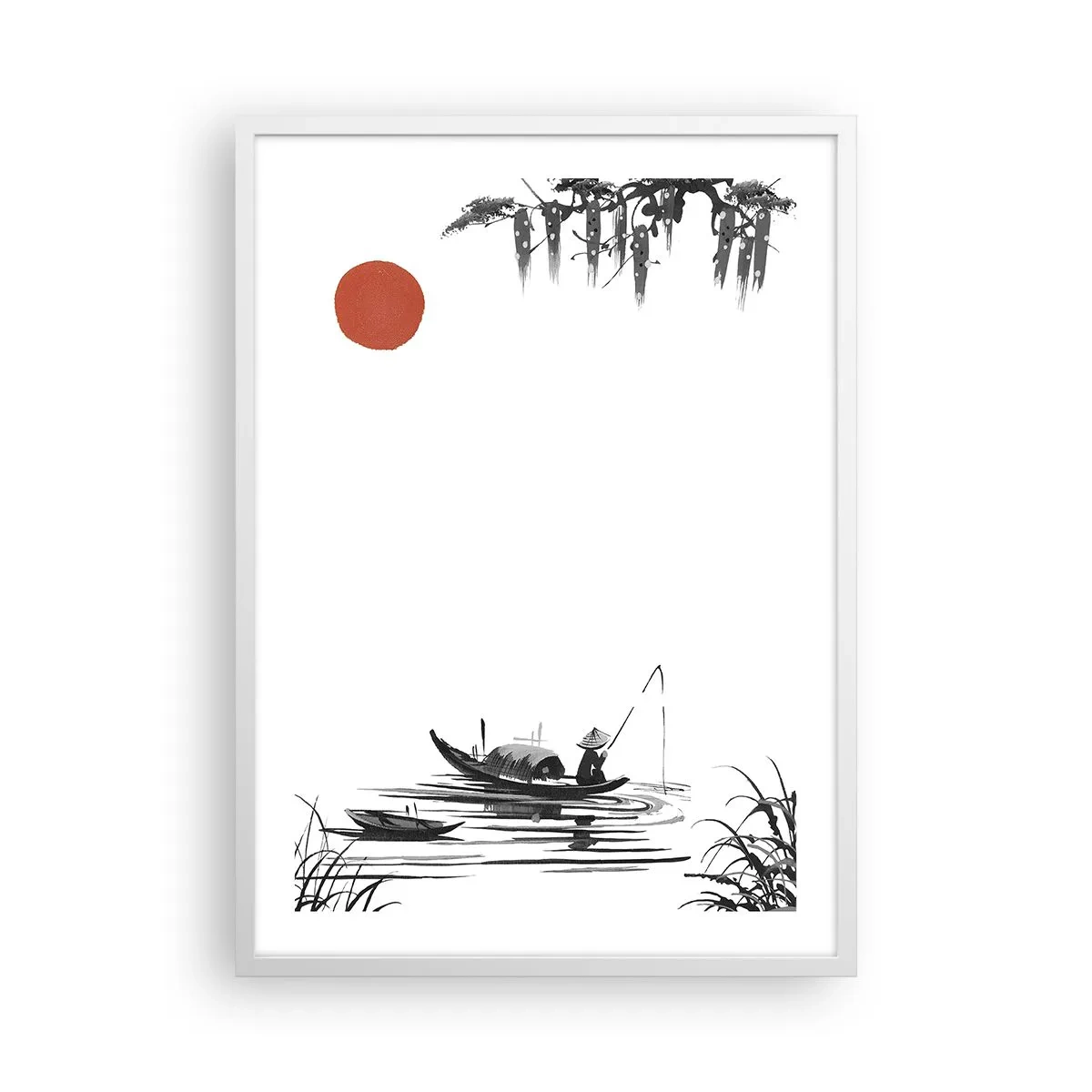 Poster in cornice bianca - Pomeriggio asiatico - 50x70 cm