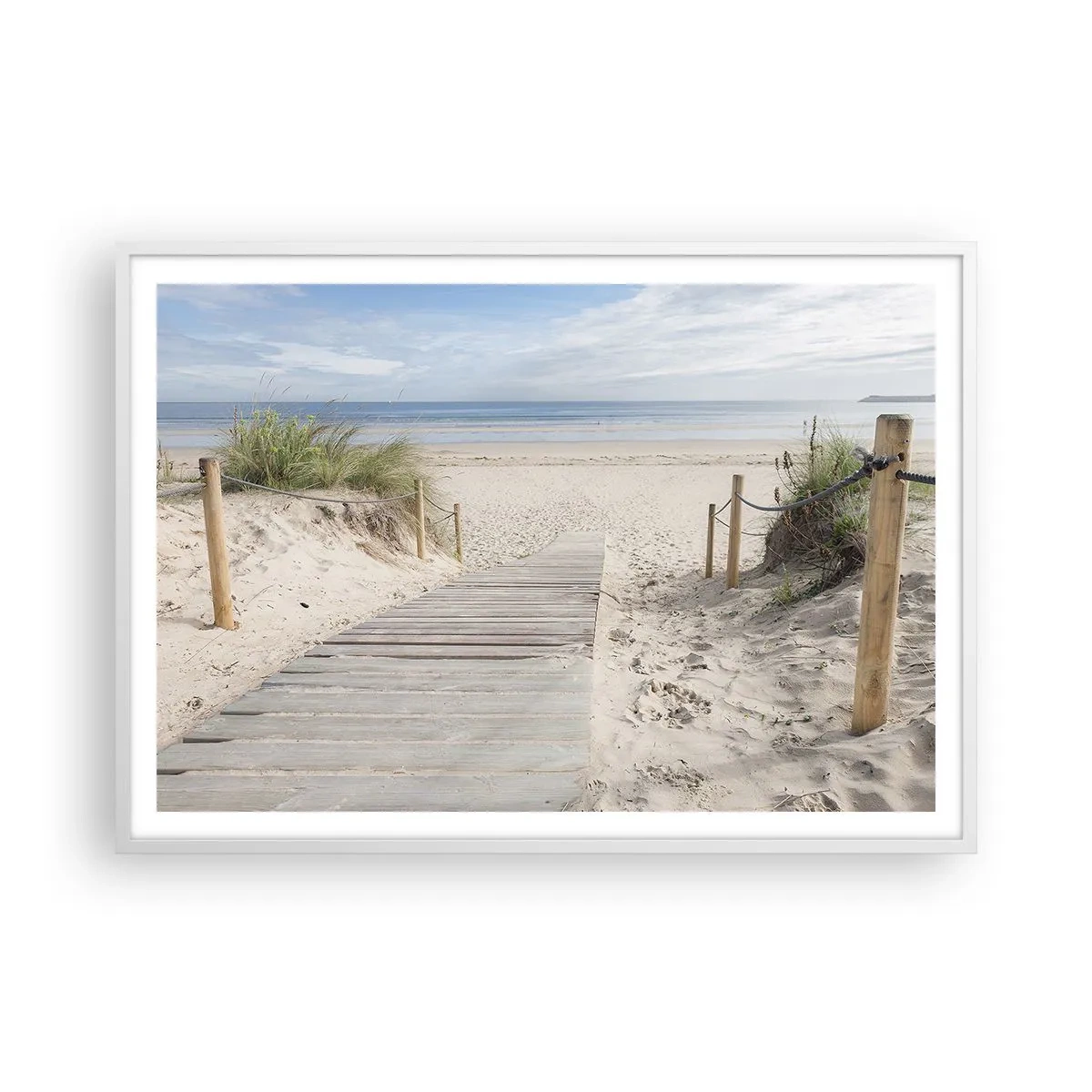 Poster in cornice bianca - Fino all'orizzonte - 100x70 cm
