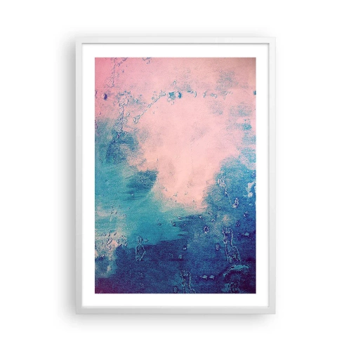 Poster in cornice bianca - Abbracci nel blu - 50x70 cm