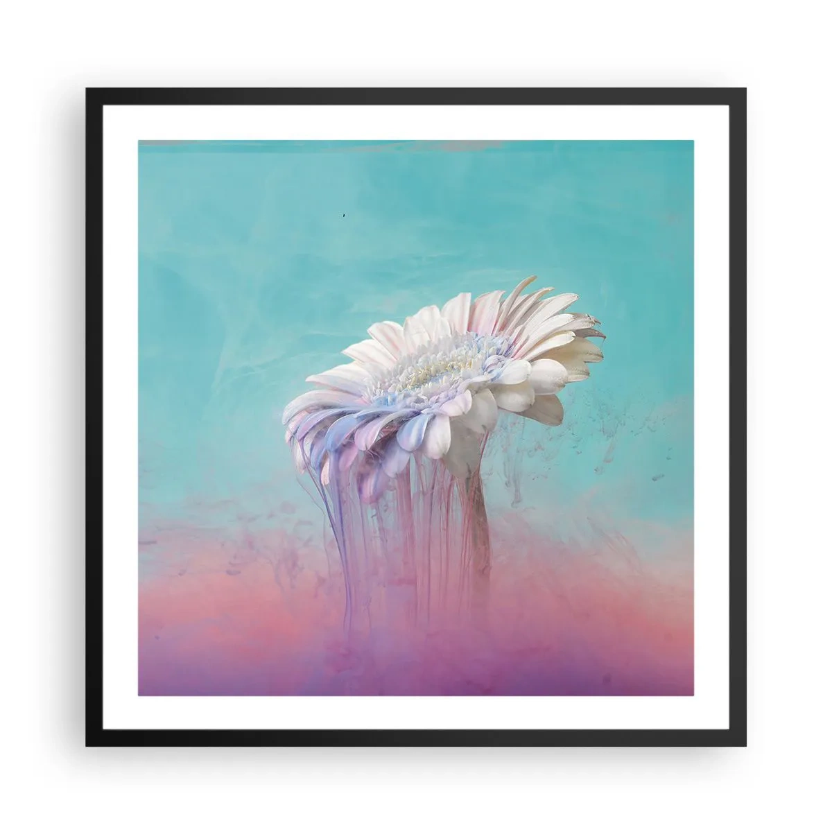 Poster in cornice nera - L'aldilà dei fiori - 60x60 cm