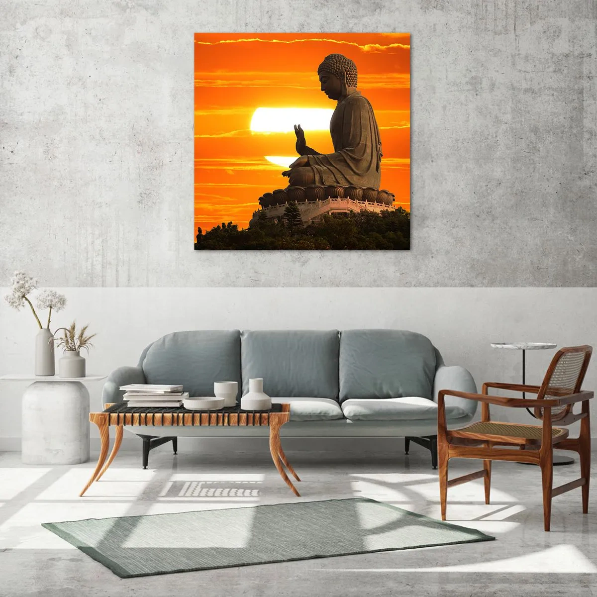 Quadro su vetro - Senza paura davanti al mondo - 40x40 cm