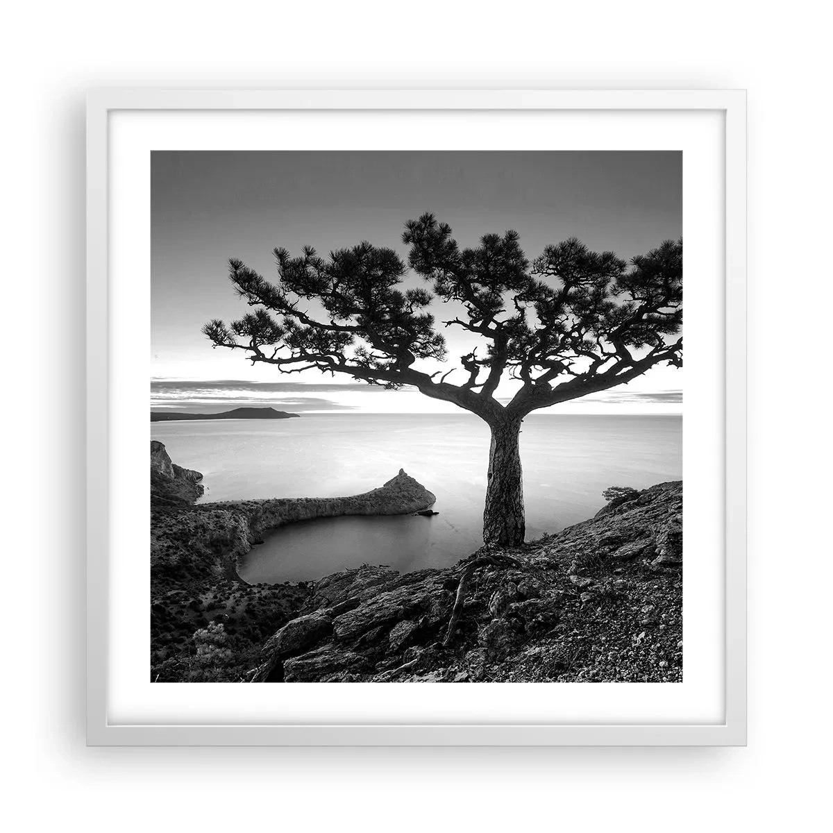 Poster in cornice bianca - Pace fino all'orizzonte - 50x50 cm