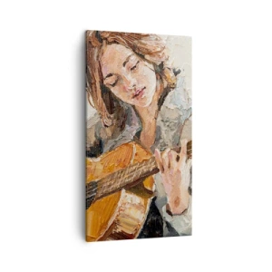 Quadro su tela - Stampe su Tela - Concerto per chitarra e cuore di ragazza - 45x80 cm