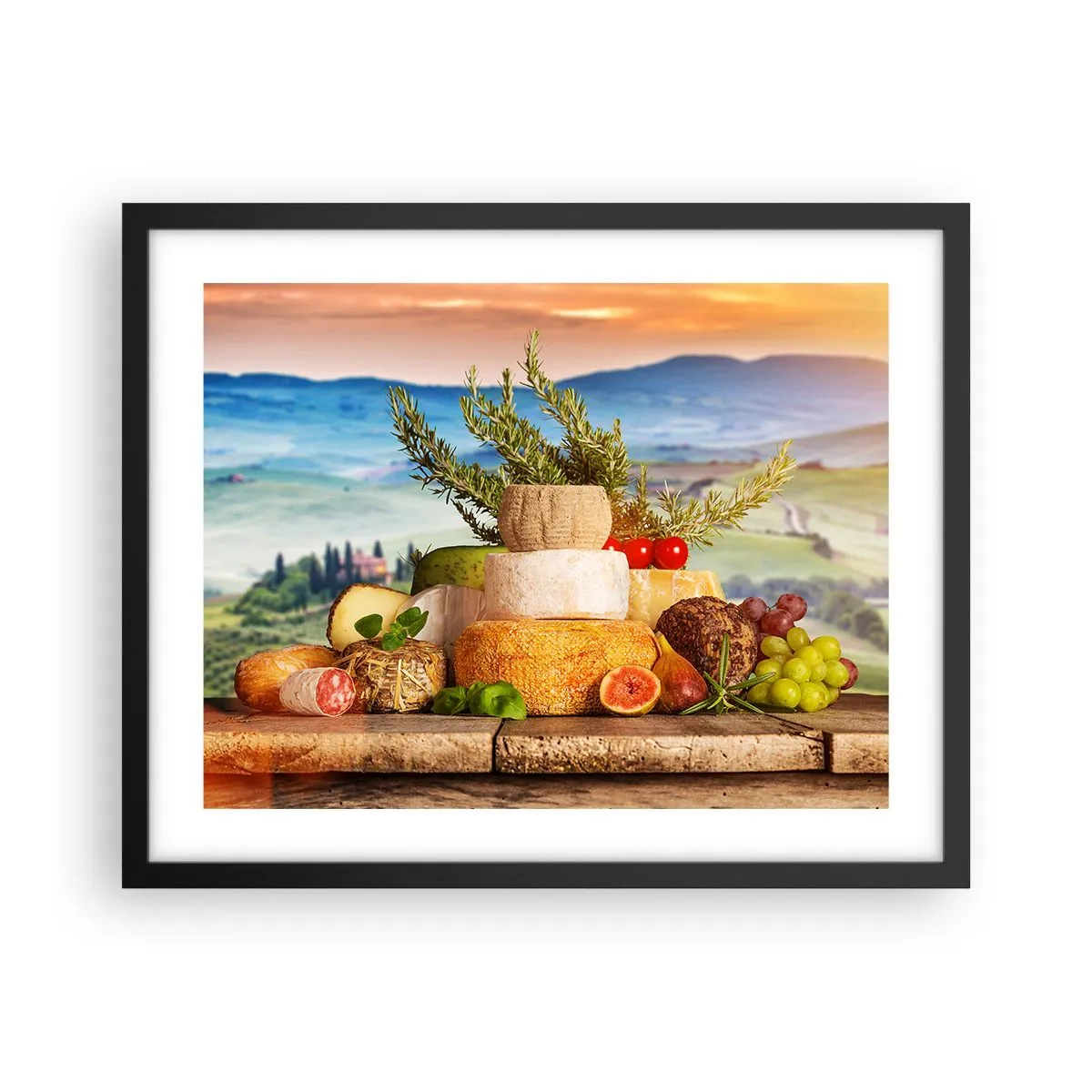Poster in cornice nera - La gioia italiana della vita - 50x40 cm