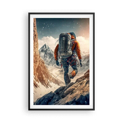 Poster in cornice nera - Guerriero solitario - 61x91 cm