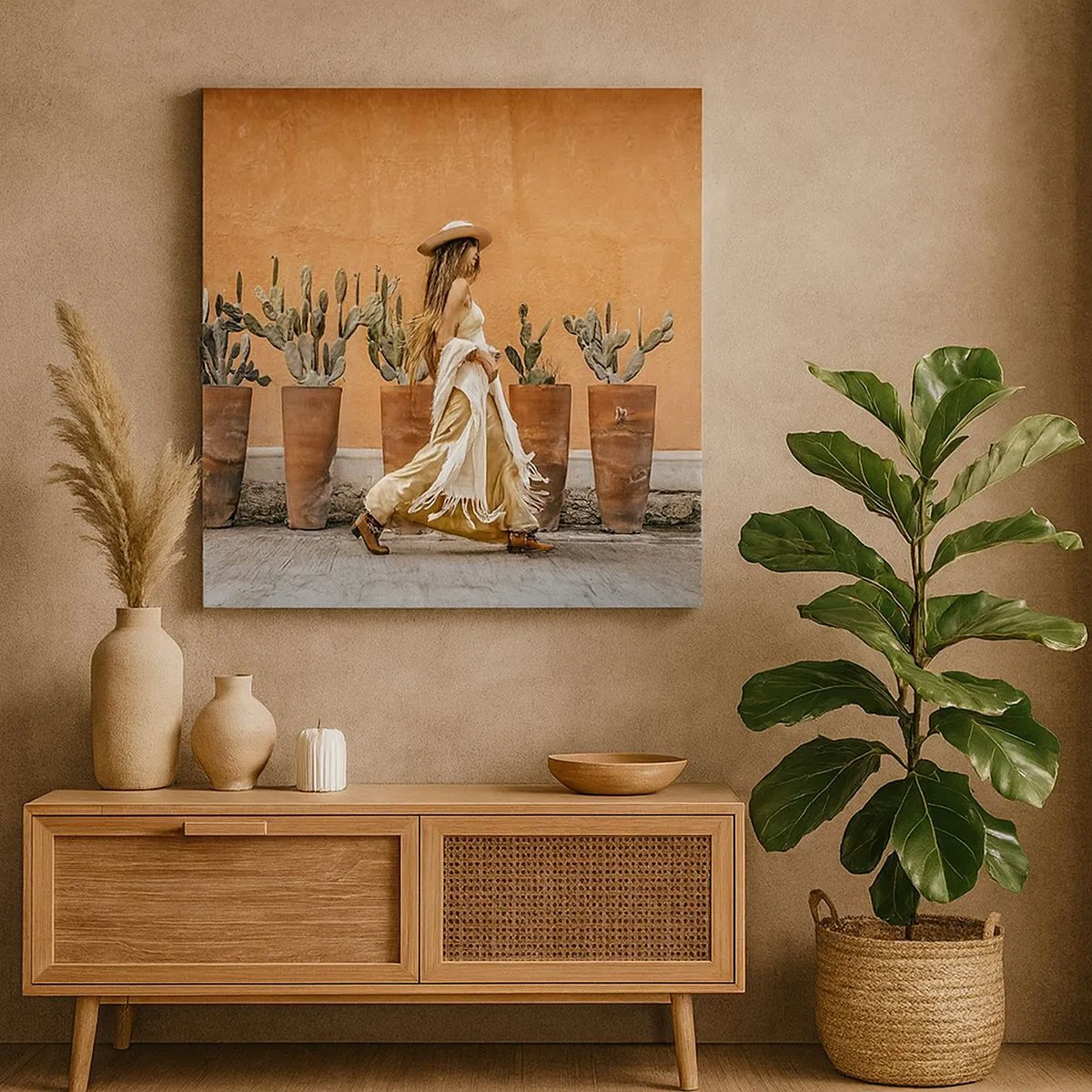 Quadro su tela - Stampe su Tela - In stile hippy - 30x30 cm