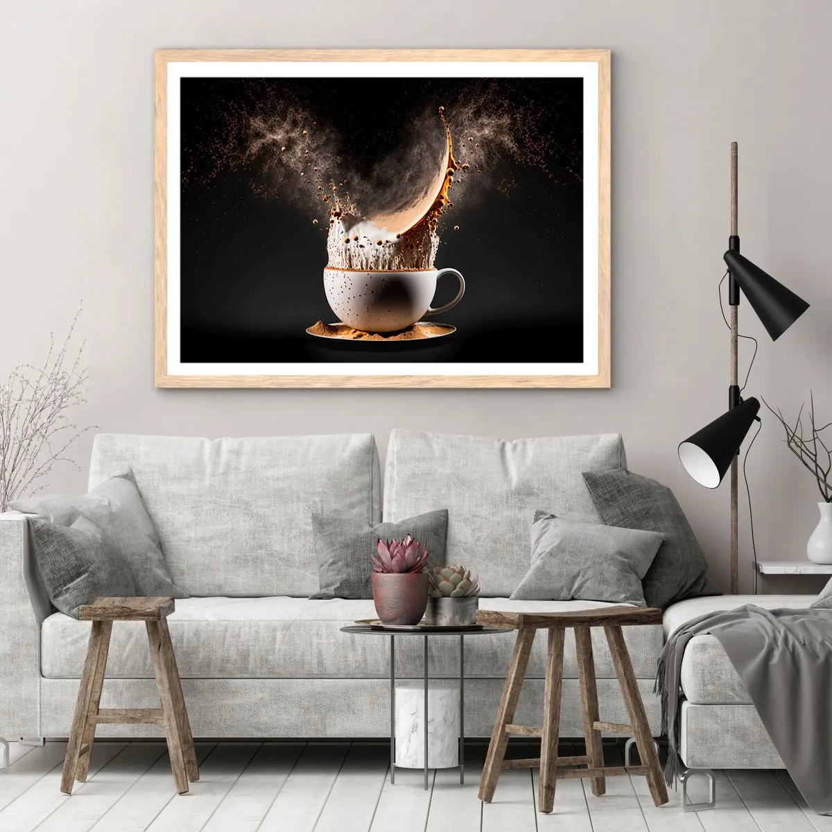 Poster in cornice rovere chiaro - Esplosione di sapore - 91x61 cm